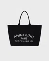 Anine Bing Leo Canvas Tote In Black