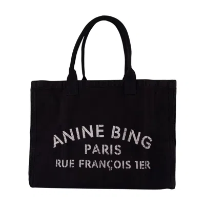 Anine Bing Leo Shopper Bag In Black