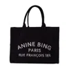 Anine Bing Leo Logo Printed Tote Bag In Black