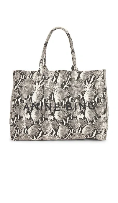 Anine Bing Leo Tote Bag In Gray