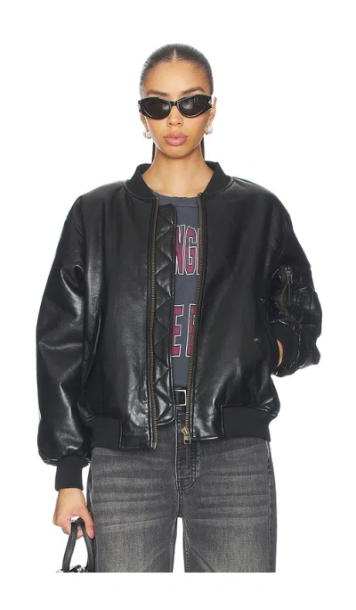 Anine Bing Leon Bomber In Black