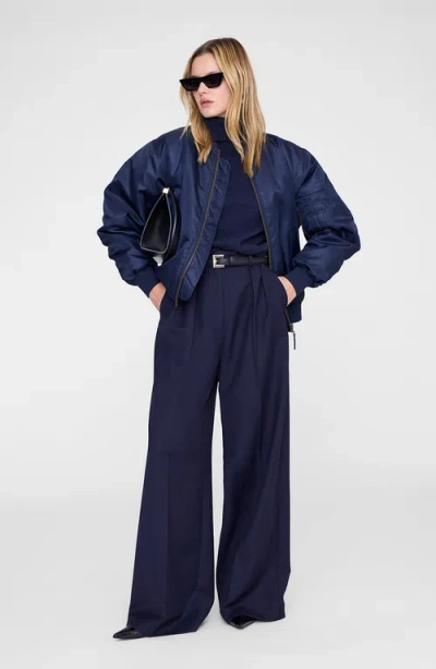 Anine Bing Leon Bomber In Blue
