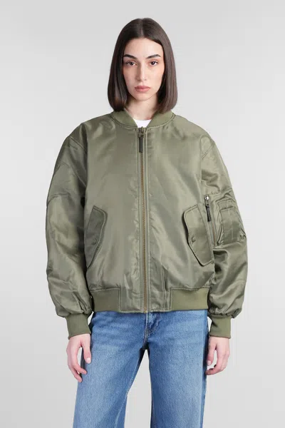Anine Bing Leon Bomber In Green Polyester