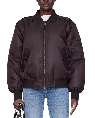 Anine Bing Leon Bomber Jacket In Brown
