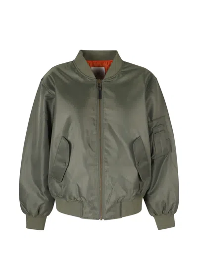 Anine Bing Leon Bomber Jacket In Green