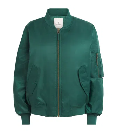 Anine Bing Leon Bomber Jacket In Green