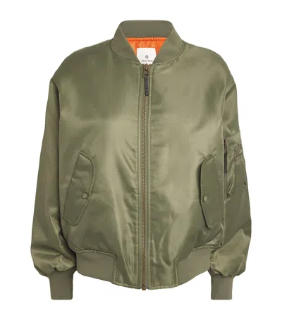 Anine Bing Leon Oversized Bomber Jacket In Green