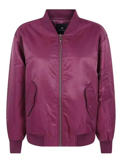 Anine Bing Leon Bomber Jacket In Red