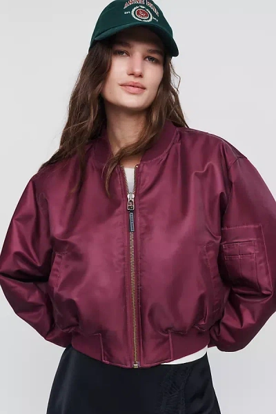Anine Bing Leon Bomber Jacket In Red