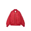 Anine Bing Leon Zip Front Bomber Jacket In Red