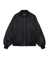 Anine Bing Leon Zipped Bomber Jacket In Black