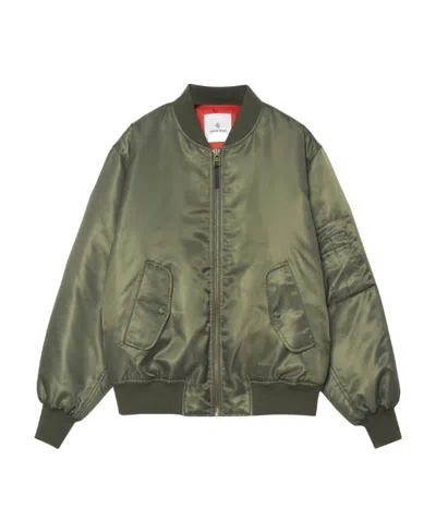 Anine Bing Leon Oversized Bomber Jacket In Green