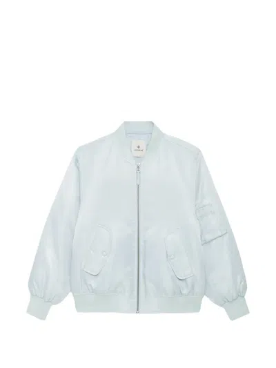 Anine Bing Leon Zipped Bomber Jacket In Blue