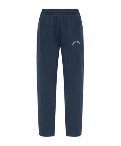Anine Bing Leone Logo-print Track Pants In Blue