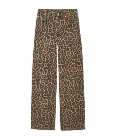 Anine Bing Leopard Print Casual Pants In Animal Print
