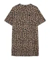 Anine Bing Mini Dress With Animal Print And Short Sleeves In Black