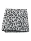 Anine Bing Leopard Print Scarf In Black