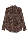 Anine Bing Bridget Shirt Leopard In Brown