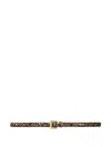 Anine Bing Leopard-print Square-buckle Belt In Brown