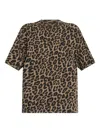 Anine Bing Leopard-print T-shirt In Black