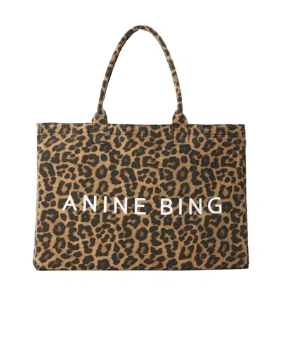 Anine Bing Leopard Print Tote Bag In Animal Print