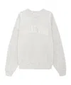 Anine Bing Leopard-pattern Logo Sweatshirt In White