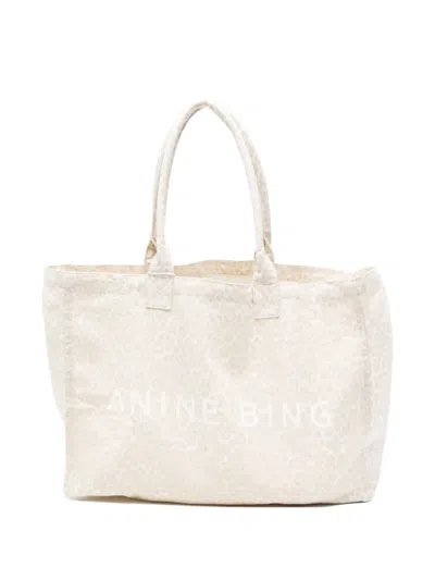 Anine Bing Leopard-print Tote Bag In Neutral