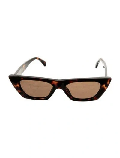 Pre-owned Anine Bing Levi Cat-eye Sunglasses In Brown