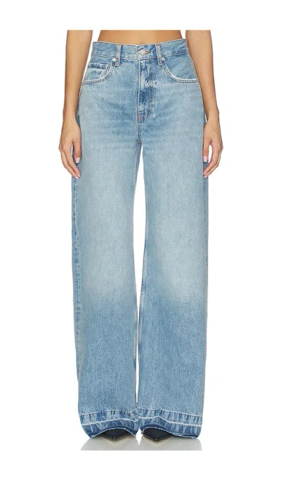 Anine Bing Benson Mid-rise Straight-leg Jeans In Blue