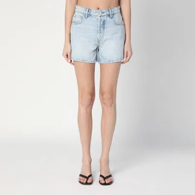 ANINE BING LIGHT BLUE DENIM SHORTS