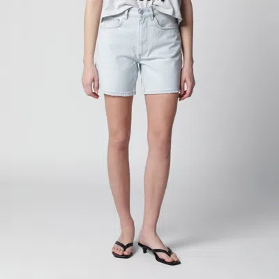 Anine Bing Light Blue Denim Shorts In Neutral