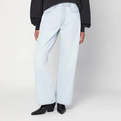 Anine Bing Light Blue Jeans In Organic Denim In White