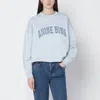 Anine Bing Light Blue Crewneck Embroidery Logo Sweatshirt In Blue