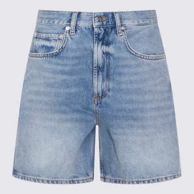 Anine Bing Shorts Washed Blue