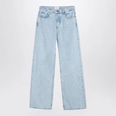 Anine Bing High-waisted Wide-leg Trousers With Vintage Appeal In Blue