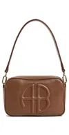 Anine Bing Womens Brown Lili Leather Cross Body Bag In Cognac Pebbled