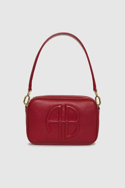 ANINE BING ANINE BING LILI BAG IN RED PEBBLED