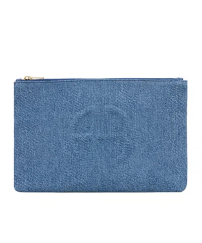 Anine Bing Lili Clutch Bag In Blue