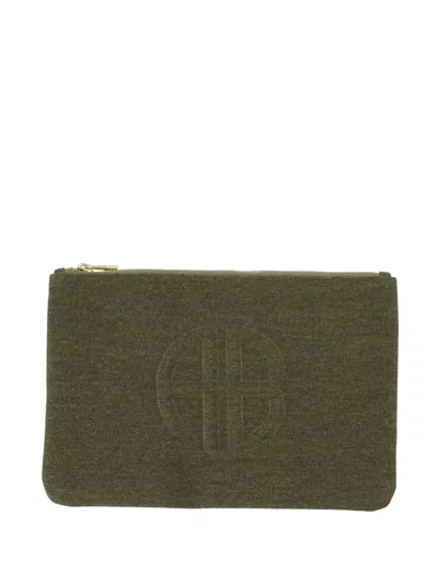 Anine Bing Lili Clutch Bag In Green