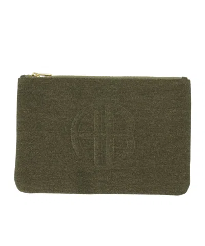 Anine Bing Lili Clutch Bag In Sage Green