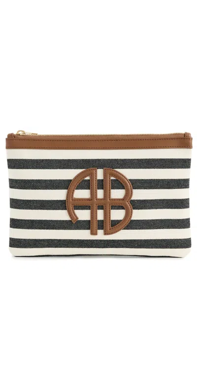 Anine Bing Lili Pouch Black And Natural