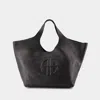 Anine Bing Medium Lili Tote In Black Pebbled In Black
