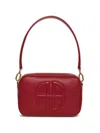 Anine Bing Top Zipper Shoulder Bag In Red