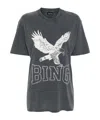Anine Bing Lili Retro Eagle Cotton Jersey T-shirt In Black