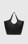 Anine Bing Medium Lili Tote In Black Pebbled