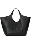 Anine Bing Medium Lili Tote In Black Pebbled In Black
