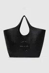 Anine Bing Medium Lili Tote In Black Pebbled In Black