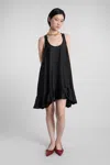 Anine Bing Lilith Silk-blend Mini Dress In Black