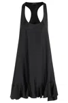 Anine Bing Black Lilith Dress In Silk Blend In Black