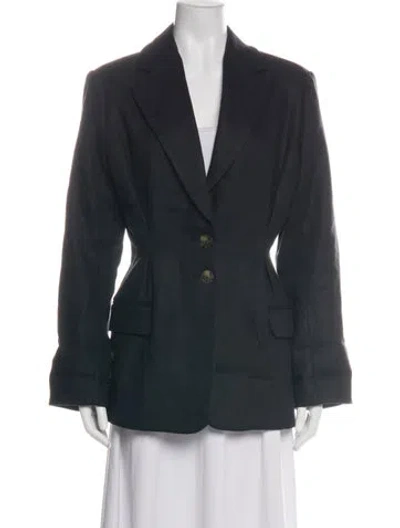 Pre-owned Anine Bing Linen Blazer In Multi